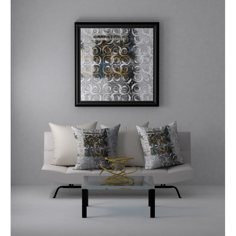 Abstract Reversible Throw Pillow, 20" x 20"