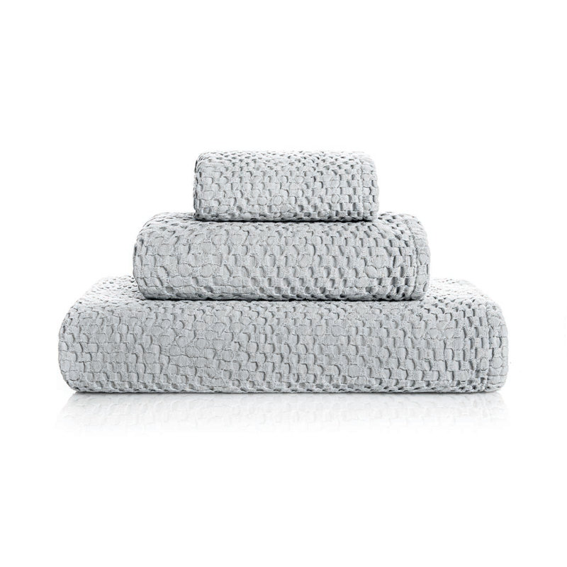 Be Vegan Waffle Bath Towel, Silver