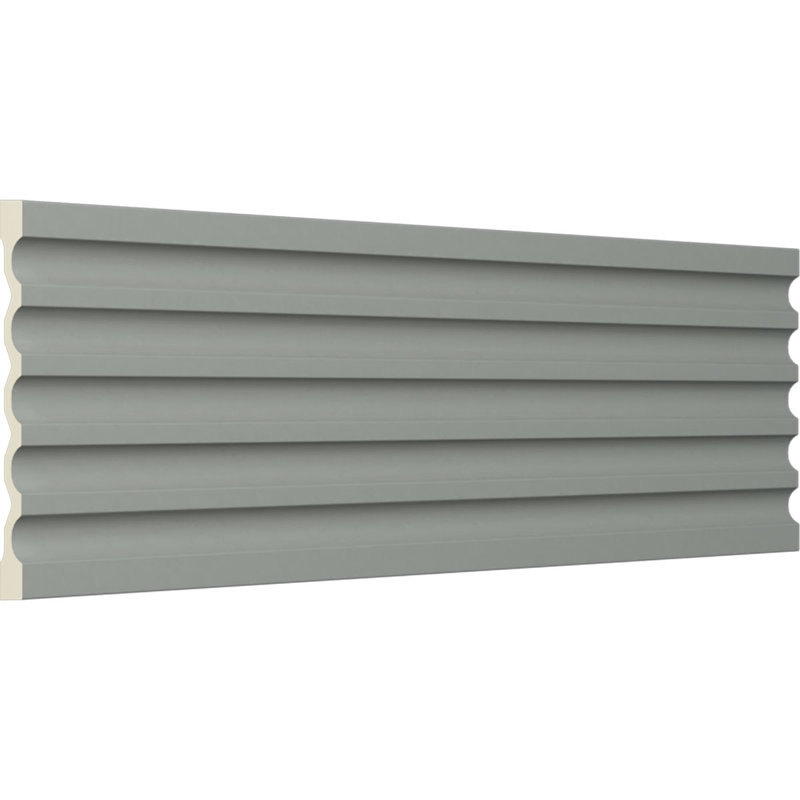 Fluted 12.62'' H x 78.75'' W x 1.12'' D Urethane Casing