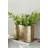 9.8X3.7X6.9" Alu Timber Wavy Rect Vase,Small