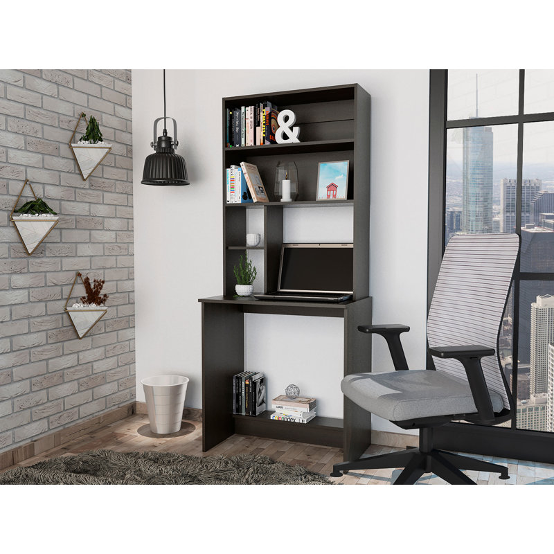 Bureau bahut Compu, quatre tablettes, bureau d'écriture, une tablette inférieure
