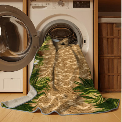  Tapis hawaïen lavable tissé Lei