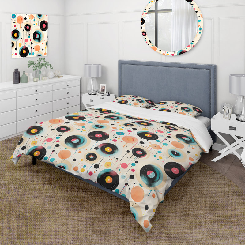 Ensemble de housse de couette 1970S, Housse de couette simple + 1 taie décorative stan