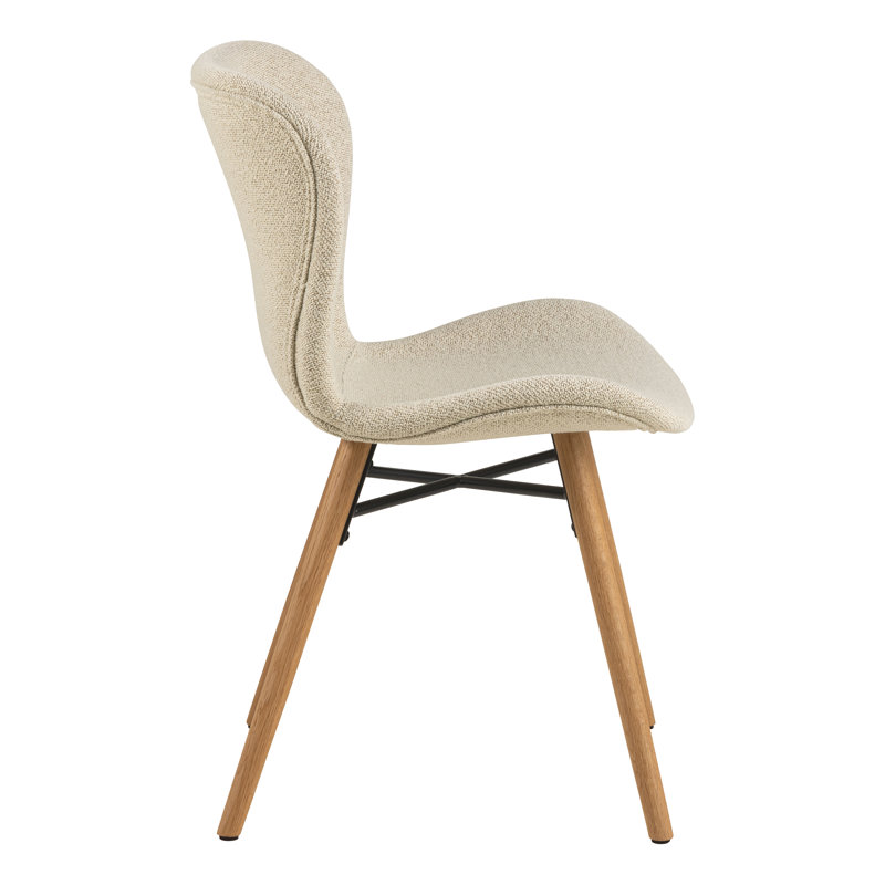 Humberto 82.5cm H Upholstered Side Chair, Cream Fabric