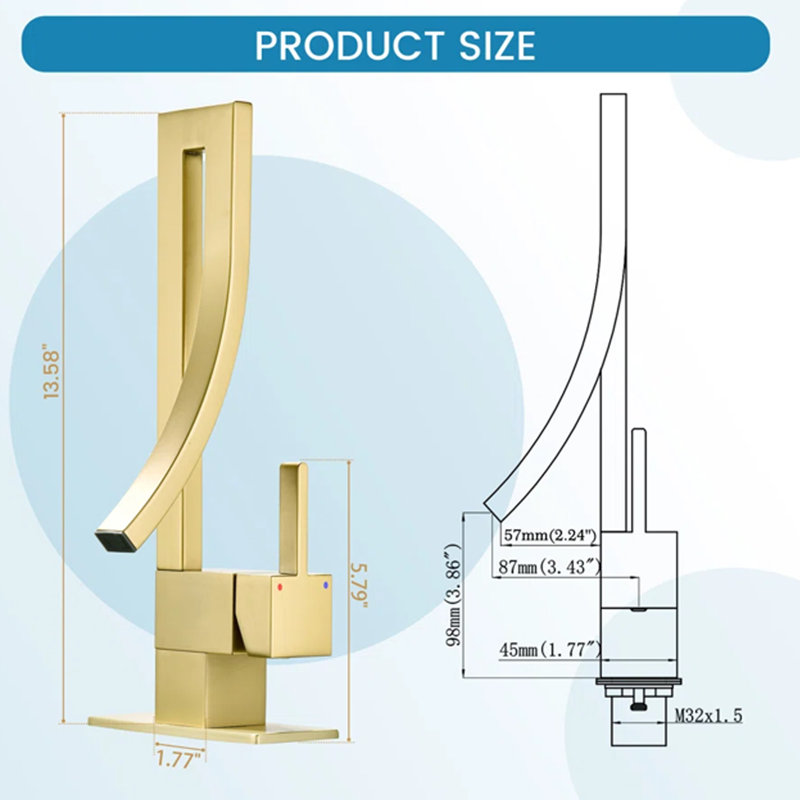 Creative Design Single Hole Faucet Single-Handle Bathroom Faucet With Pop-Up Drain