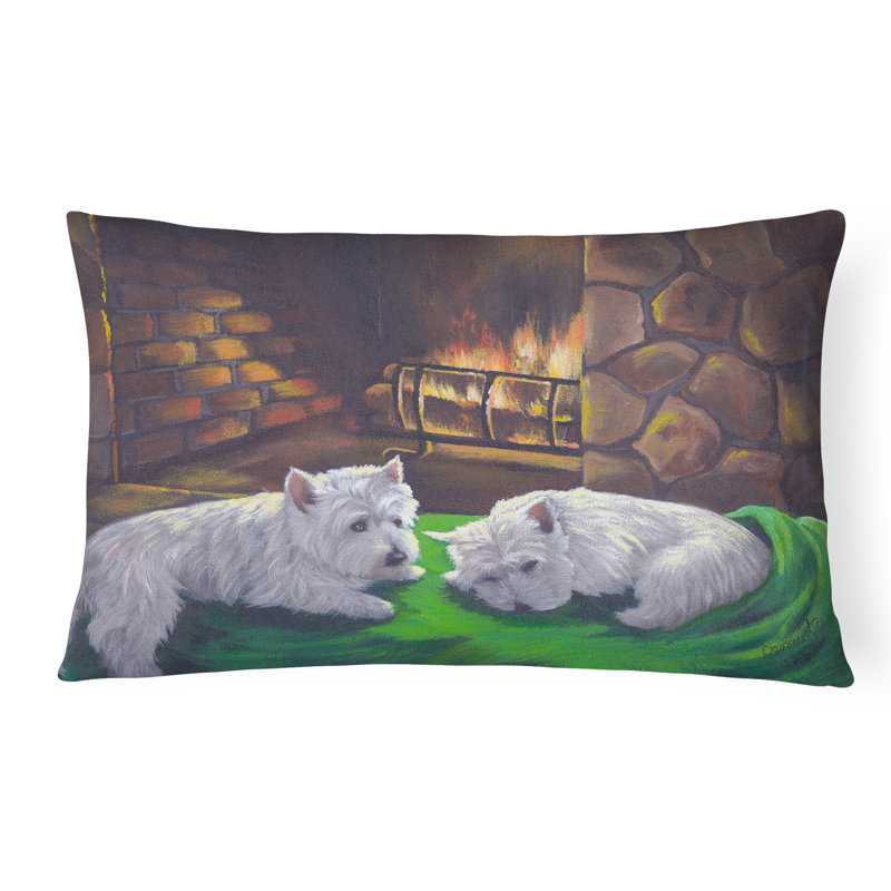  Housse et insert de coussin d'extérieur pour l'extérieur, Westie nuit d'hiver