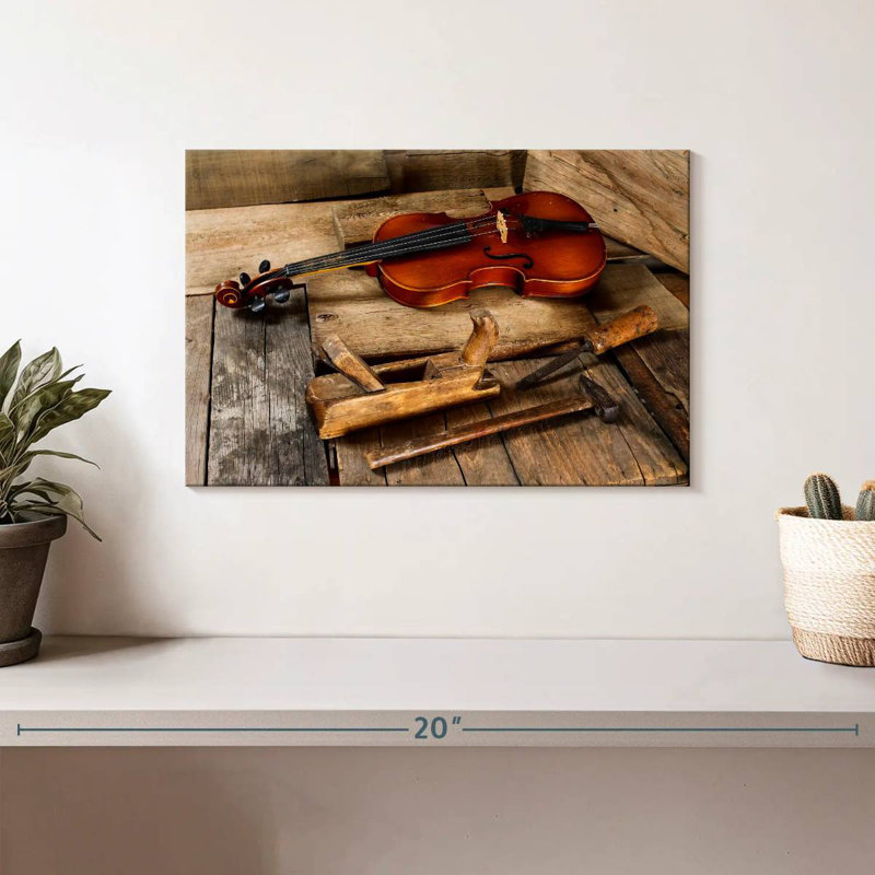 Abarca Crafting A Violin, 8" H x 12" W