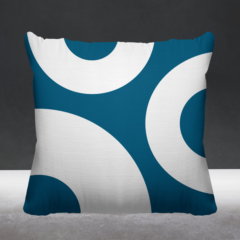 Coussin décoratif intérieur / extérieur Ramsey, L 17 po x H 17 po, Turquoise