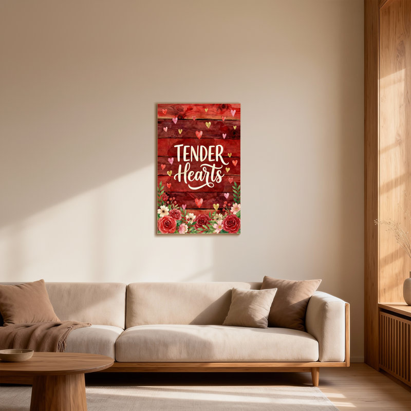 Motif floral de cœurs tendres de la Saint-Valentin, H 18 po x l 12 po