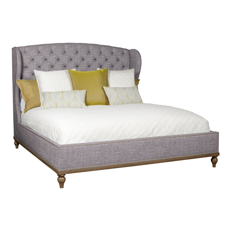 Emma King Bed, Nomad Slate Crypton® Chenille, Hampton, Yes