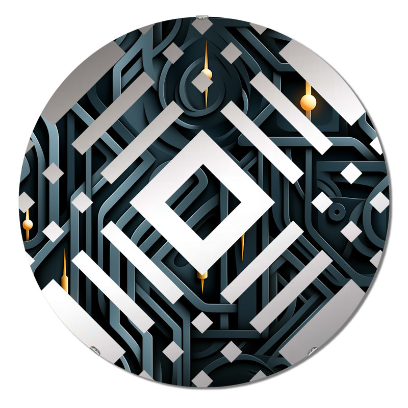 Miroir décoratif noir énigmatique, 23,6 po x 23,6 po