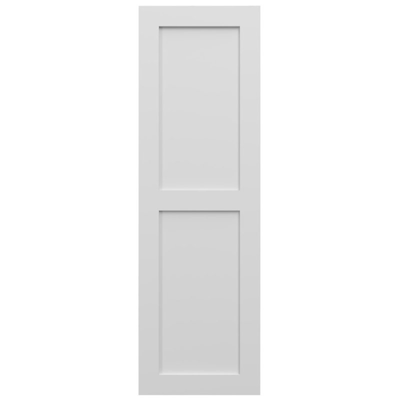 Deux volets plats égaux EnduraCore Composite, Blanc, L 15 po, H 48 po
