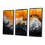 Ensemble de décorations murales abstraites orange et orange-107169325-107169327
