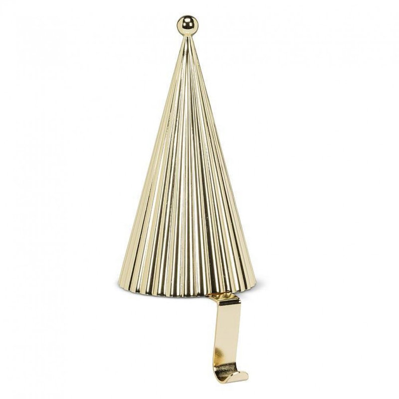 Cone Tree Stocking Holder, Gold