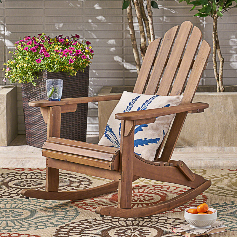Chaise Adirondack, chaise berçante, Marron foncé