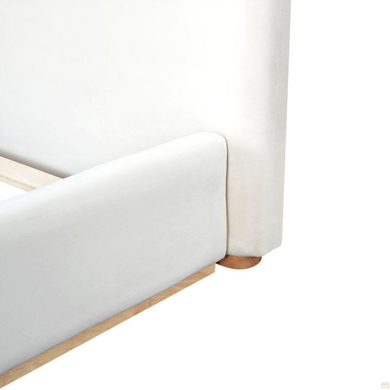 Upholstered Bed With Solid Wood Frame, Queen