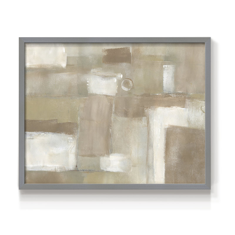 Neutral Expression II - reproduction encadrée - réarmable, H 22 po x l 28 po, Gris