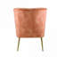 Chaise d'appoint de salon à assise simple capitonnée en velours orange riche et fonctionnelle