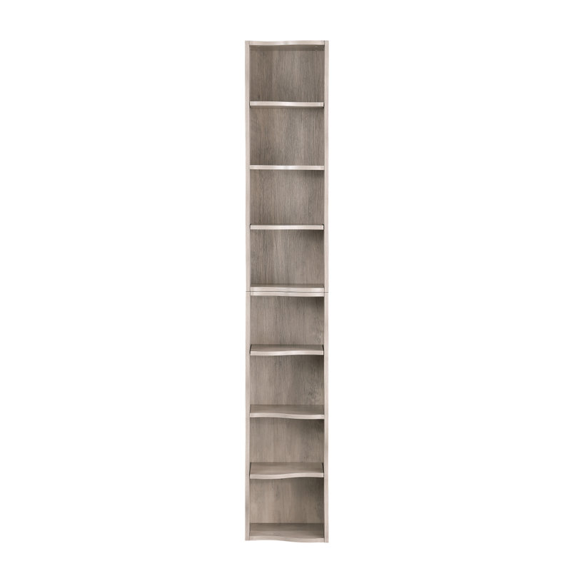 8Layer Adjustable Shelf Ultrathin Bookshelf With A Wavy Border Design, Which Is More Aesthetically Pleasing, Is Suitable For High And Narrow, Display And Multifunctional Bookshelves In Home Offices