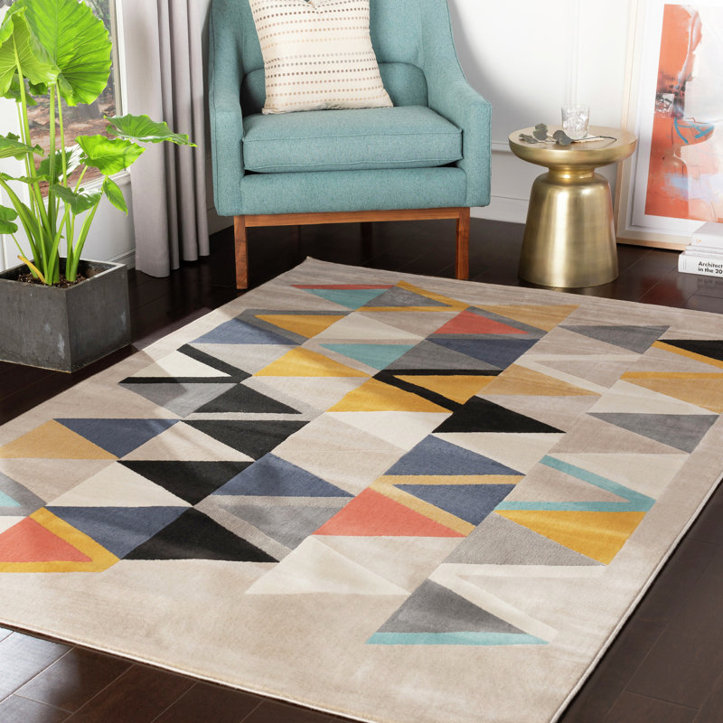Fiqueroa Geometric Area Rug, Runner 80 x 220cm