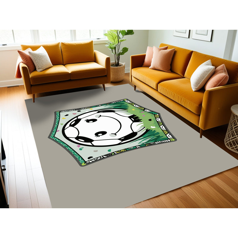 Tapis de football pour enfants Zoomie, Rectangle 7 pi x 9 pi