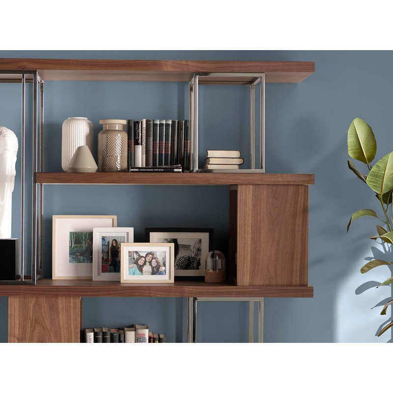 Walnut shelving unit
