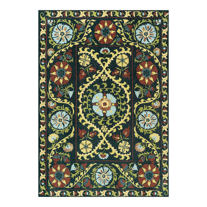 Suzani Flatweave Area Rug, Rectangle 140 x 200 cm