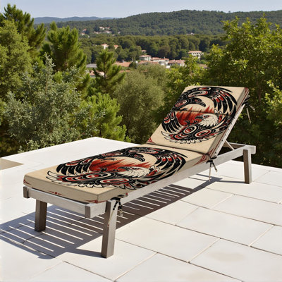  Coussin de patio pour l'extérieur 3 po Coussin de patio d'inspiration tribale Raven