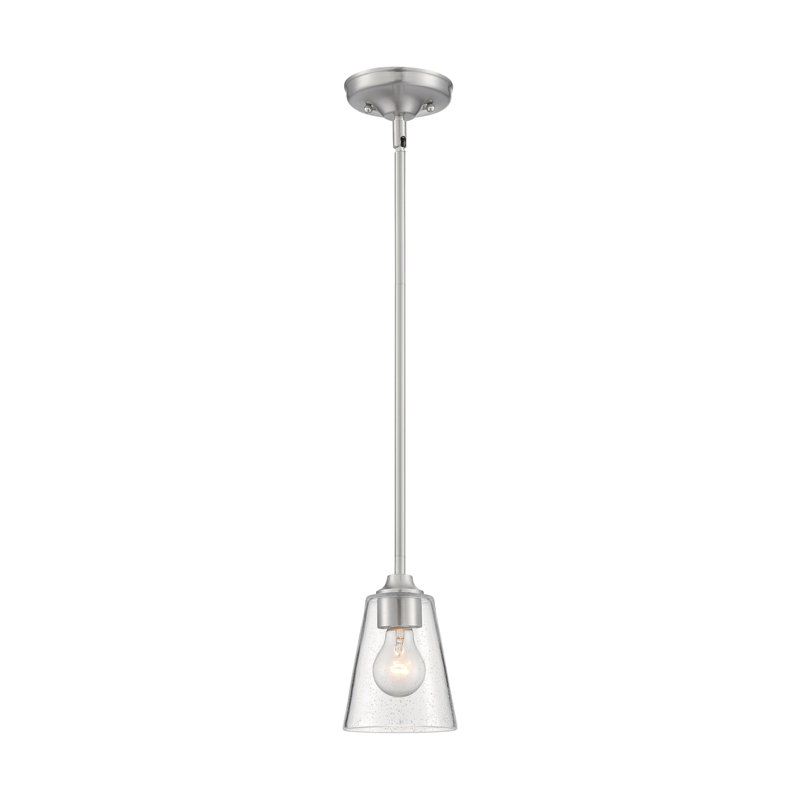 Weccacoe 1 - Light Single Pendant, Brushed Nickel