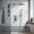 12" Wall Mounted Shower System With Handheld Shower Head, High Pressure Rainfall Shower Faucet Set With Rough-In Valve,Brushed Nickel-122422576