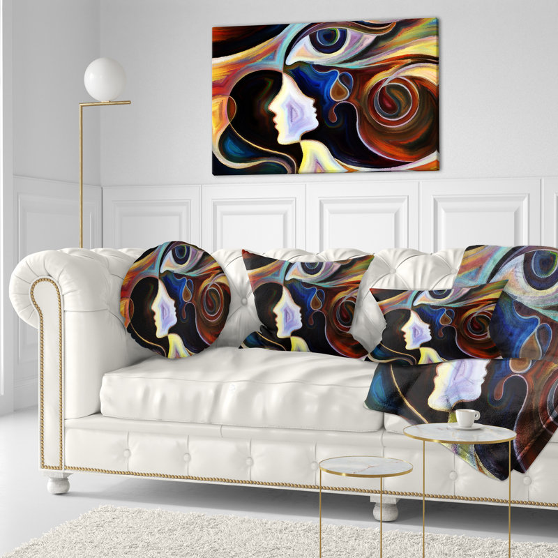  Coussin Abstract, Rectangulaire, 12 po x 20 po
