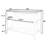 TOPMAX Solid Wood Rustic 45" Stationary Kitchen Island, Rubber Wood Butcher Block Dining Table Prep Table With 2 Open Shelves For Small Places,Walnut+Cream White