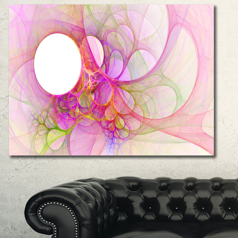 «Light Pink Angel Wings on White», impression sur toile tendue, H 30 po x l 40 po x P 1 po