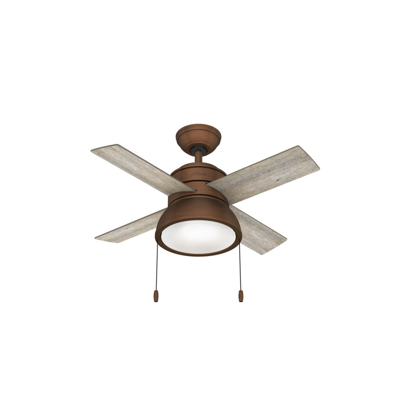 Loki Weathered Copper 36" LED Ceiling Fan with Reversible Blades