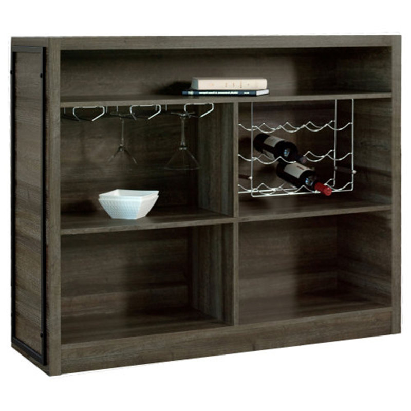 Armoire à vin en bois vieilli à 5 tablettes Garrison