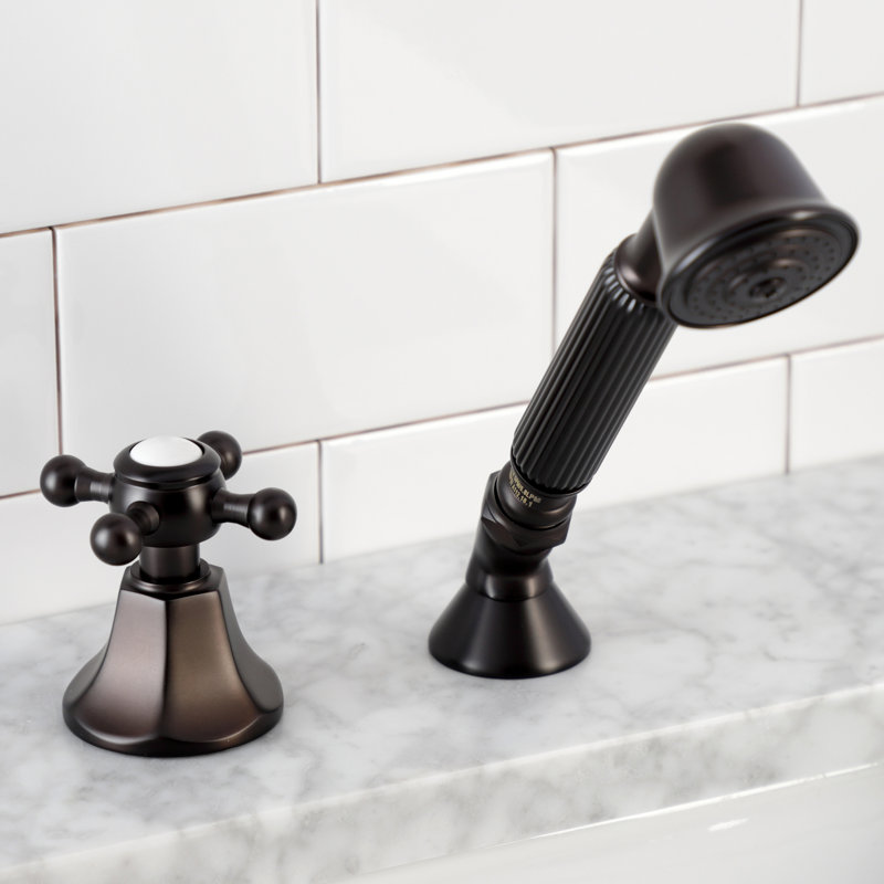Kingston Brass Deck Mount Hand Shower with Diverter for Roman Tub Faucet, Oil Rubbed Bronze