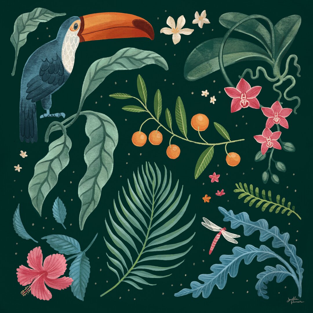 Leinwandbild Jungle Love III von Janelle Penner