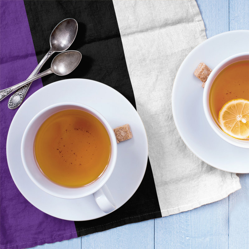 Tea Towel Kitchen Towel, Cotton, Purple/Black/White
