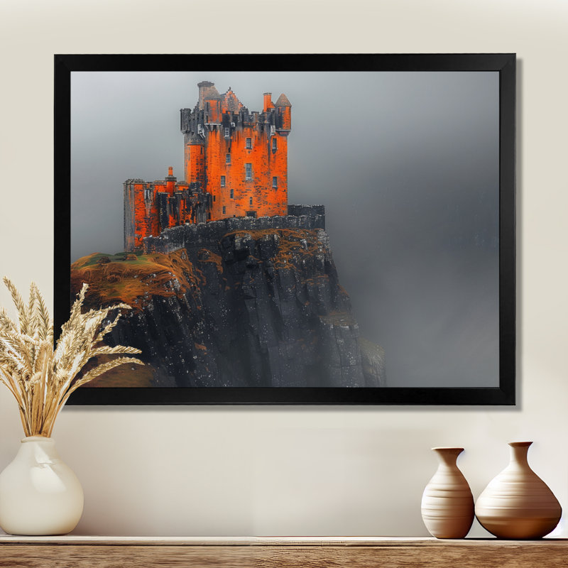 Clearwater - châteaux, impression d'art mural, Toile encadrée noire simple, H 12 po x l 20 po x P 1 po