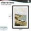 «Serene Cliff Coast Landscape», reproduction d'art sous verre encadrée par Petal Prints Design-130825661-130825665