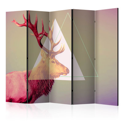 Gerrit 225cm W x 172cm H 5 - Panel Folding Room Divider