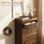 Commode moderne à 5 tiroirs cannelés pour chambre à coucher, commodes hautes de 48,4 po et commodes-1245418665