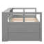 Lit de jour simple TG gris avec 2 gigognes, 3 rangements et installation, charge incluse-129631027