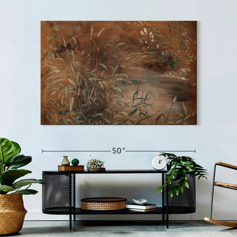 Rushes By A Pool, 34" H x 51" W