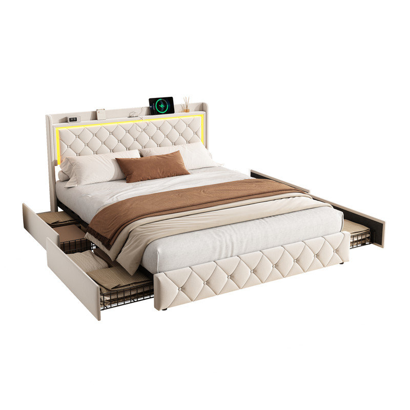 Bed, 214 x 144 cm