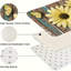 Marguerite jaune avec papillon, ensemble de 2 tapis de cuisine