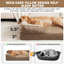 Lit pour chien avec support orthopédique en mousse à mémoire de forme, traversins, housse lavable facile à nettoyer, doublure imperméable et fond antidérapant-121101188-121101185