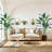Artificial Bird Of Paradise Plant 6FT(72In) Fake Palm Tree With 17 Trunks Faux Leaves