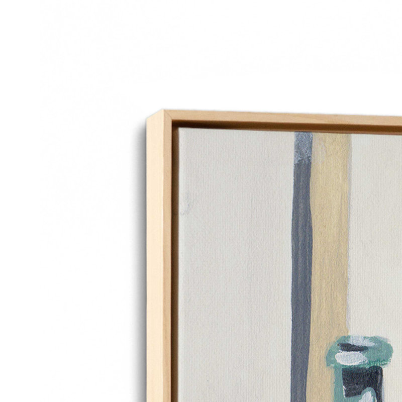 Sustained Elegance I by Melissa Wang Art Print, Tan, Floater Framed Print without Mat Canvas, 24" H x 18" W