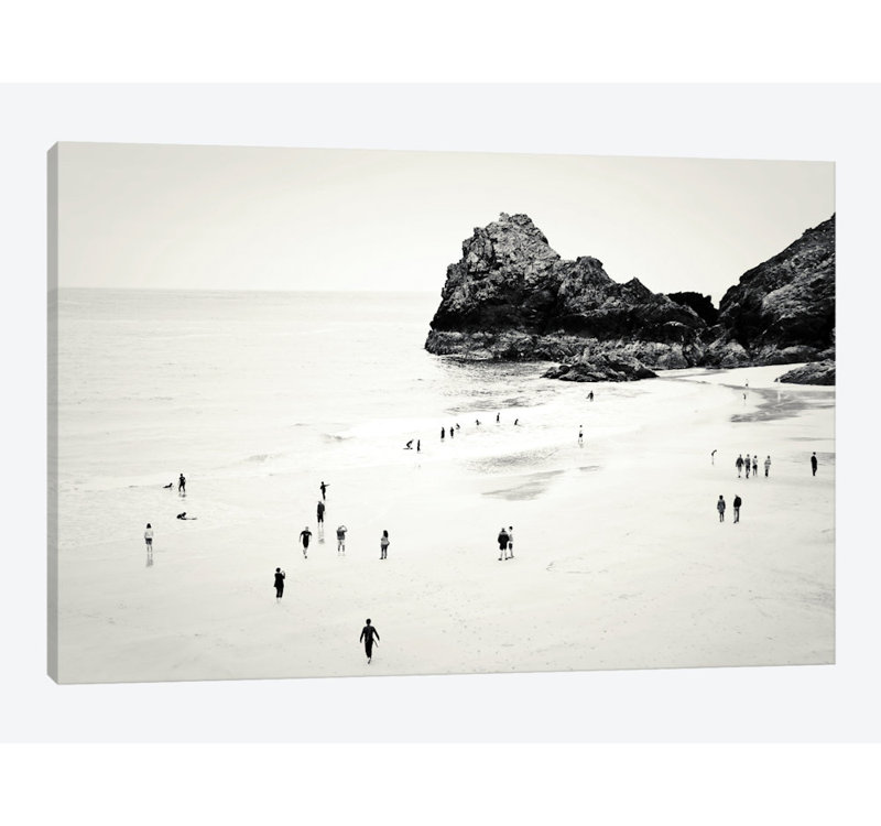 Reproduction de photo « Cornwall Beach Life », H 12 po x l 18 po x P 1,5 po, Toile tendue